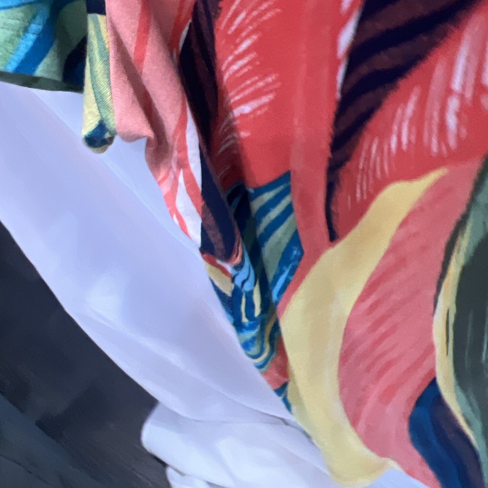 NEW NWT Chicos  size 4 MTropical Beach‎ Shirt Top, vacation, cruise unique 41 - Picture 4 of 8